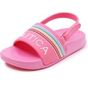 Nautica Girls Slip-On Sling Back Pink Slides Sandals Size 9